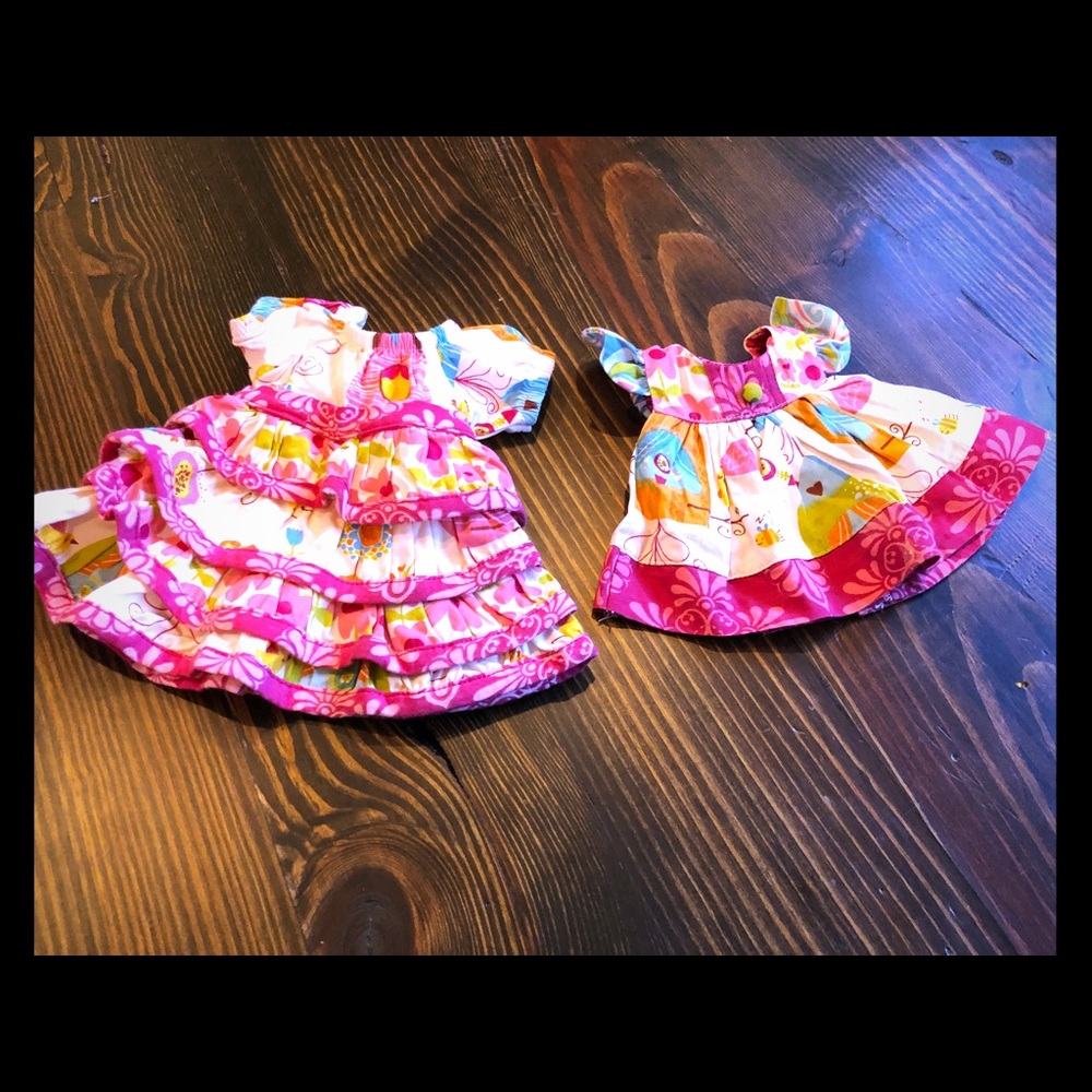 2 Jelly the pug 18 in doll dresses